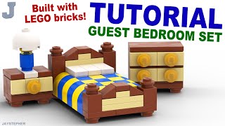 Tutorial  LEGO Guest Bedroom Set How To [upl. by Hill]