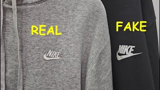 Nike sweatshirt real vs fake How to spot original Nike hoodie and sweater [upl. by Emmons502]