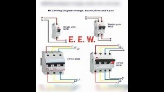 3 Phase Circuit Breaker Connection  4 Pole MCB [upl. by Nerro336]