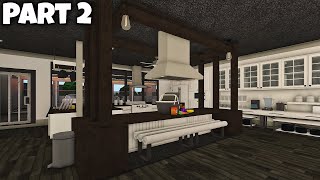 Bloxburg Modern Lakefront Mansion Speedbuild Part 24 Interior [upl. by Ranger]