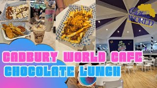 Cadbury World Cafe  Cadbury World Birmingham  LOTS of Chocolate Meals YUMMY [upl. by Colston]