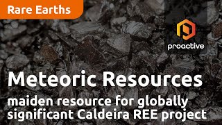 Meteoric Resources talks maiden resource for globally significant Caldeira REE project [upl. by Tollman]