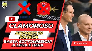 MEGASFOGO🤬 Juve gli azionisti quotBasta sottomissioni a Uefa e Federcalcioquot SOSTENETE LA FONDAZIONE [upl. by Htnnek929]