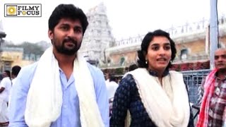 Actor Nani with Wife Anjana Visits Tirupati  Filmyfocuscom [upl. by Ranger]