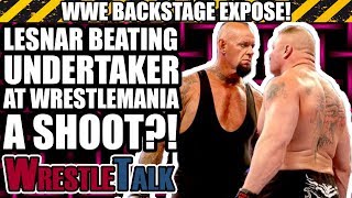 Was Brock Lesnar BEATING The Undertaker A SHOOT  WWE Backstage Expose [upl. by Ymorej]