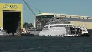 Launch Lürssen Motor Yacht AZZAM  TheYachtPhotocom [upl. by Amolap]