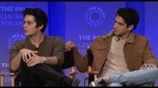 Charlie Carver Ethan ask a question from a fan about bromance to Dylan OBrien Paleyfest [upl. by Tiffanle348]