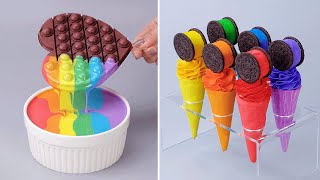 100 Satisfying Chocolate Cake Decorating Recipe  So Yummy Rainbow Cake Tutorials [upl. by Vaish]