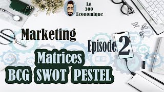 La 300 Economique Marketing De Base S3 Episode2 Matrices SWOT BCG et PESTEL [upl. by Cicenia]