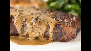 Steak with Creamy Peppercorn Sauce [upl. by Helman]