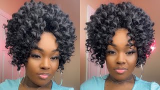 DIY 20 DOLLAR CROCHET PONYTAIL  QUICK amp EASY HAIRSTYLES FOR SHORT HAIR BLACK GIRL  Tatiaunna [upl. by Deck451]