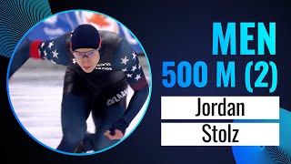 Jordan STOLZ USA  Winner  500m 2 Men  Quebec City 2024  SpeedSkating [upl. by Eirena]