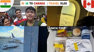 INDIA 🇮🇳 To CANADA 🇨🇦  TRAVEL STUDENT VLOG  Experience   Immigration Questions [upl. by Engapmahc]