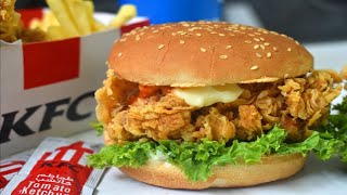 Zinger Burger Recipe 🍔 KFC Style Zinger Burger Recipe by Flavours of Bushra Kitchen ❤️ [upl. by Esir]