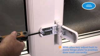 How to Adjust a hinge for a Dropped PVC Door [upl. by Jarrow]