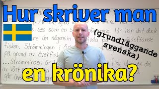 Krönika hur skriver man information grundläggande svenska SFI [upl. by Wadesworth329]