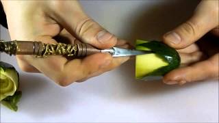 Rosa Thailandese  Video Tutorial della Carving Thai School [upl. by Rick]