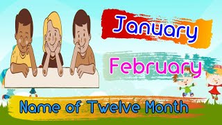 January February  Months of The year  526  hindi varnamala  hindi varnamal  12 महीना का नाम [upl. by Roath]