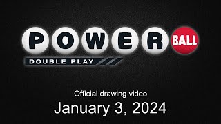 Powerball Double Play drawing for January 3 2024 [upl. by Goto]