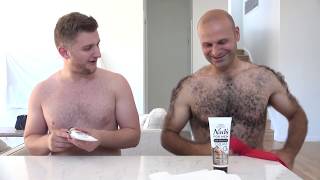 Real Men Real Hair Taking it Off How to Use Nads For Men Hair Removal Cream [upl. by Annat627]