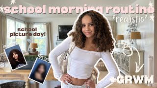 fall school morning routine  realistic GRWM school picture day [upl. by Jacobsohn]