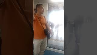 naik kereta transit Kalayang dari gate 3 bandara Soekarno Hatta ke halte stasiun bandara [upl. by Lraed]