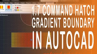 17 How to use command Hatch Gradient Boundary in autocad [upl. by Anerrol759]