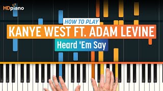 How to Play quotHeard Em Sayquot by Kanye West ft Adam Levine  HDpiano Part 1 Piano Tutorial [upl. by Tempa406]