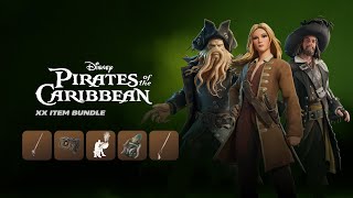 New Pirates of the Caribbean Bundle Skins amp Emotes In Item Shop Today [upl. by Medeah]