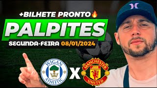 PALPITES DE FUTEBOL PARA HOJE 08 01 2024 SEGUNDAFEIRA  BILHETE PRONTO  BET GREEN ðŸ€ [upl. by Oinotnaesoj325]