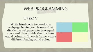 Create a Webpage with Two Frames and Background Colors Using HTML  Web ProgrammingUniversity Hub [upl. by Rudyard]