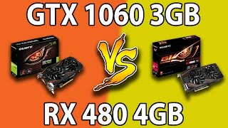 GTX 1060 3GB vs RX 480 4GB  New Games Benchmark [upl. by Imerej]