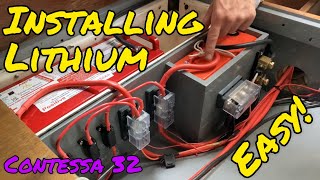 Safe and Simple Lithium Battery Install  Rewiring a 1970s PlasticClassic Yacht Contessa 32 [upl. by Ettezil]