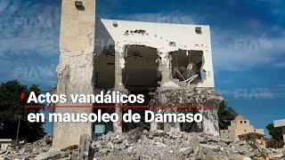 IMPUNIDAD Y VIOLENCIA  Destruyen mausoleo de Dámaso quotEl Licenciadoquot López ya la habían profanado [upl. by Ver]