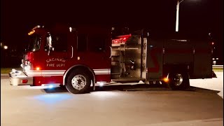 Saginaw MI FD E2 Responding COMMERCIAL FIRE ALARM [upl. by Aikrahs]