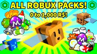 🔥🤑 0 to 1000 Robux Packs Bee Swarm Simulator All Most Expensive Robux Packs Robux Bundles 2023 [upl. by Declan]