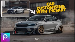 CAR CUSTOMISING WITH PICSART  PHOTO MANIPULATION WITH PICSART [upl. by Akiehsat]