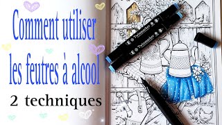 Comment utiliser des feutres à alcool Coloriage adulte [upl. by Roi]