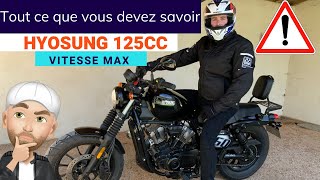 Hyosung Aquila 125cc 2020 quotVitesse Maxquot jarrive pas à doubler un CampingCar langoisse 😮 [upl. by Dannica]