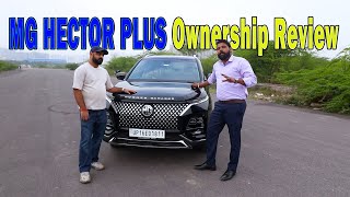 Mg Hector Plus Ownership Review  MG Hector plus 15 turbo savvy pro cvt 7 str [upl. by Mastrianni]