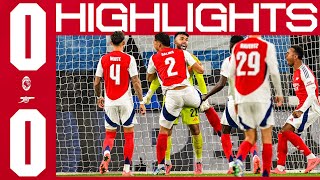 DAVID RAYA MAKES INCREDIBLE DOUBLE SAVE 🤯  HIGHLIGHTS  Atalanta v Arsenal 00  Champions League [upl. by Enhpad771]