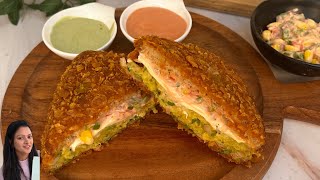 Crispy Crunchy Kurkure Sandwich  Street Style Sandwich Best Sandwich Recipe  Aloo Masala Sandwich [upl. by Yllil]