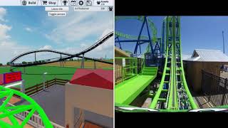 Hydrus Recreation  Theme Park Tycoon 2 side by side comparison CoasterForce [upl. by Silloh708]