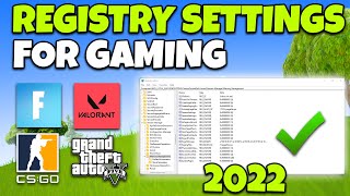 Best Registry Settings to Boost FPS In ALL GAMES  Improve Windows Performance 2022 [upl. by Schrader]