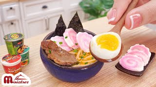 EATABLE Miniature Tonkotsu Ramen Noodles Recipe  ASMR Miniature Cooking [upl. by Hussar]