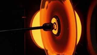 Glass Blowing large glass rondelle AWESOME [upl. by Thea]