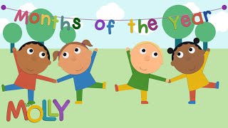 Months Of The Year  Songs For Kids  By Kids Baby Club [upl. by Arrais]