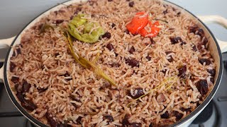 How To Make Jamaican Rice And Peas Using Canned Beans  Caribbean Rice amp Peas [upl. by Grani668]