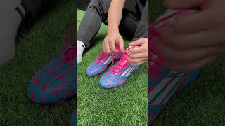 Lacing up the Adidas F50 Elite FG Reemergence soccercleats footballboots [upl. by Hallerson]