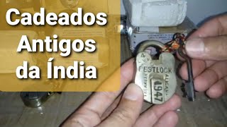 Cadeados Antigo da Índia  CHAVEIRO H M  Locksmith [upl. by Mastic]